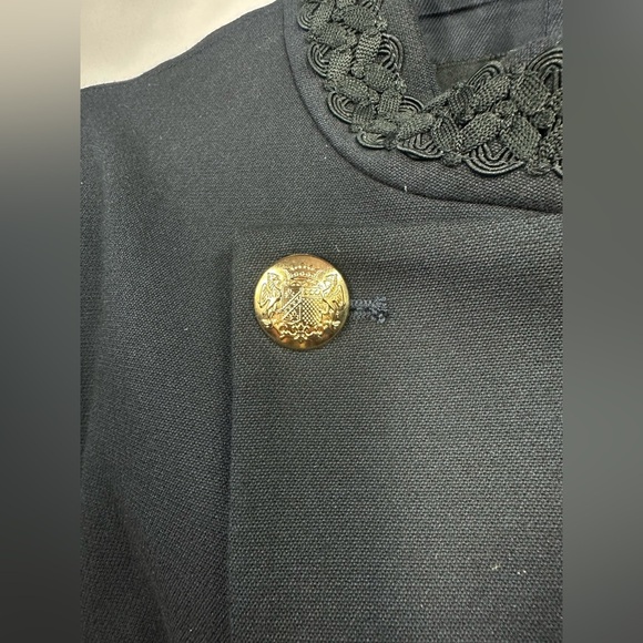 zara navy blue double breasted military jacket size L - Picture 5 of 11